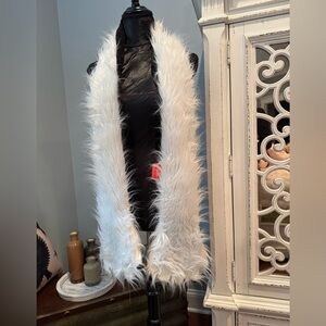 Coca-Cola Faux Fur Paw Scarf Hood | Festival Rave Yeti Style | One Size